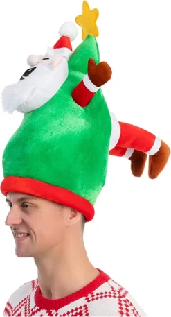 Plush Christmas Santa Tree Hat -Christmas Favors Shop Plush Christmas Santa Tree Hat 3 result
