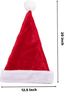 12pcs Christmas Red Velvet Santa Hats -Christmas Favors Shop Premium Christmas Santa Hats 12 Packs 3 result