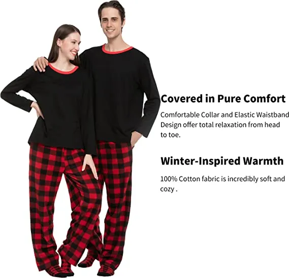Matching Family Christmas Pajamas Red Plaid Set 4 Matching Family Christmas Pajamas Red Plaid Set - Image 2