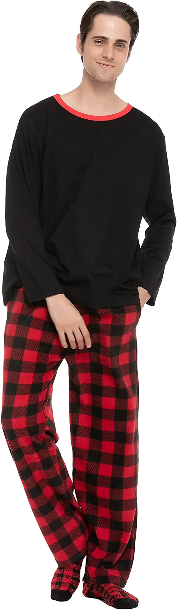 Matching Family Christmas Pajamas Red Plaid Set 5 Matching Family Christmas Pajamas Red Plaid Set - Image 3