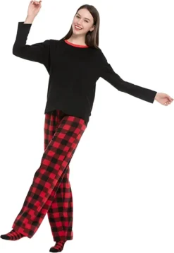 Matching Family Christmas Pajamas Red Plaid Set 11 Matching Family Christmas Pajamas Red Plaid Set -Christmas Favors Shop Red Buffalo Pajamas 6