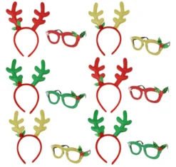 6pcs Christmas Headband Reindeer W/ Fancy Classes