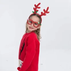 6pcs Christmas Headband Reindeer W/ Fancy Classes -Christmas Favors Shop Reindeer Headbands 6 Pcs with Glass Frames 6 Pcs 12 Pcs 3 result