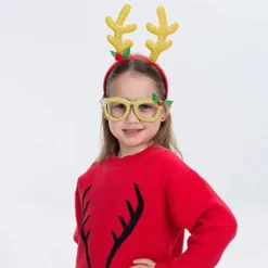 6pcs Christmas Headband Reindeer W/ Fancy Classes -Christmas Favors Shop Reindeer Headbands 6 Pcs with Glass Frames 6 Pcs 12 Pcs 4 result