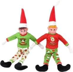 2pcs Christmas Ugly Sweater For Elf Doll 13 2pcs Christmas Ugly Sweater For Elf Doll -Christmas Favors Shop Santa Couture Ugly Sweaters for Elf Doll 1 600x594 1
