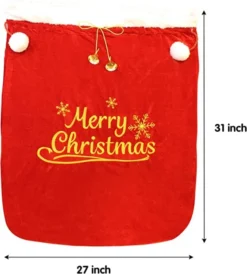 Christmas Santa Sack With Cord Drawstring 13 Christmas Santa Sack With Cord Drawstring -Christmas Favors Shop Santas Gift Sack 31in 5 600x666 1