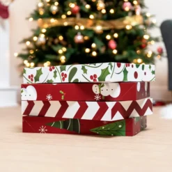 12pcs Christmas Shirt Boxes With Lid -Christmas Favors Shop Shirt Wrap Boxes with Lid and Base 12 Pcs 4 result 600x600 1