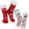 2pcs Women's Fleece Lining Soft Slipper Socks 1 2pcs Women's Fleece Lining Soft Slipper Socks -Christmas Favors Shop Slipper Socks Soft Premium Fleece 2 Piece 7