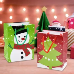18pcs Holiday Goody Christmas Paper Gift Bags