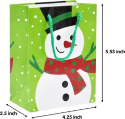 18pcs Holiday Goody Christmas Paper Gift Bags -Christmas Favors Shop Small Christmas Holiday Bags 6 result 600x570 1