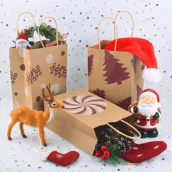 32pcs Small Christmas Gift Bags W/ Handles