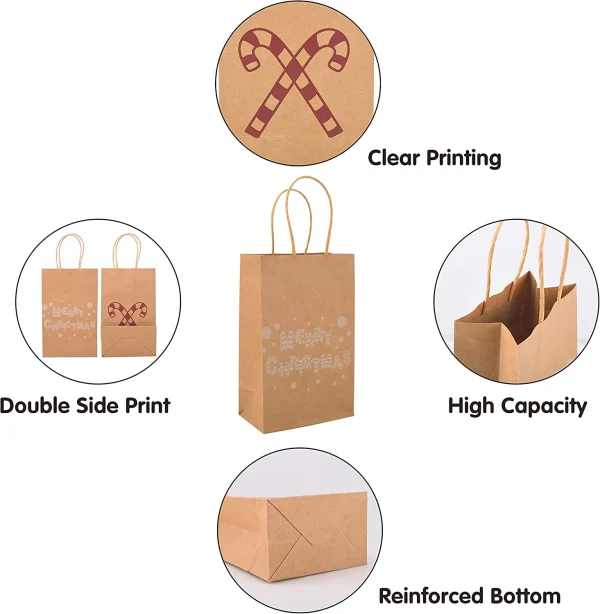32pcs Small Christmas Gift Bags W/ Handles 7 32pcs Small Christmas Gift Bags W/ Handles - Image 5