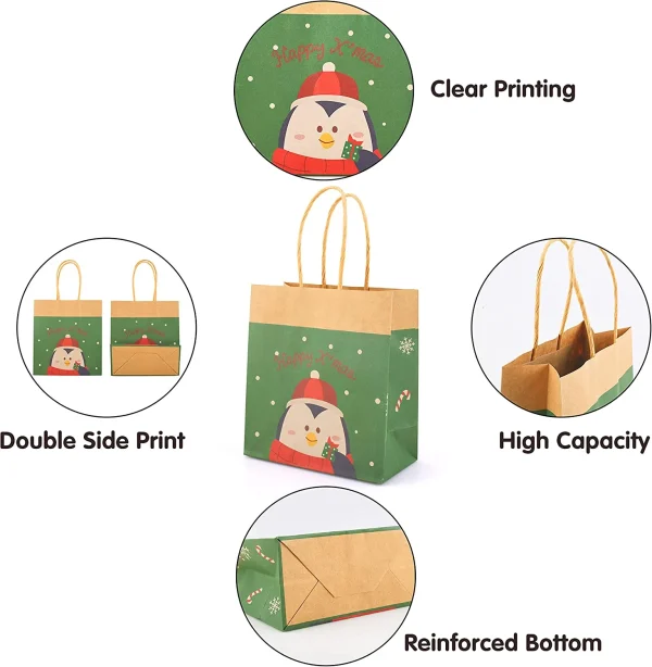 32pcs Kraft Christmas Small Gift Bags 5 32pcs Kraft Christmas Small Gift Bags - Image 3