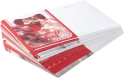 72pcs Red Marshmallow Snowman Christmas Cards -Christmas Favors Shop Snowman Christmas Cards With envelopes 72 Pcs 4 result 600x379 1