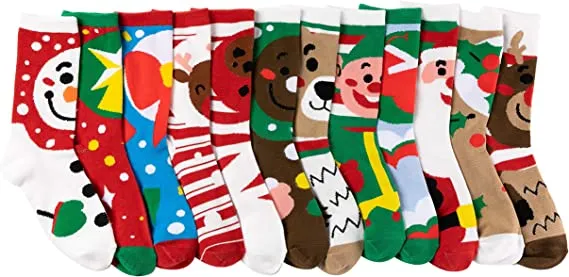 12pairs Christmas Warm Soft Cotton Socks 5 12pairs Christmas Warm Soft Cotton Socks - Image 3