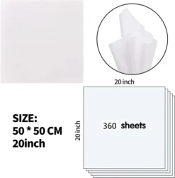 360pcs Solid White Tissue Paper Wrapping Accessory Set -Christmas Favors Shop Solid White Tissue Paper 20 x 20 Christmas Wrapping Accessory 6 result 600x609 1
