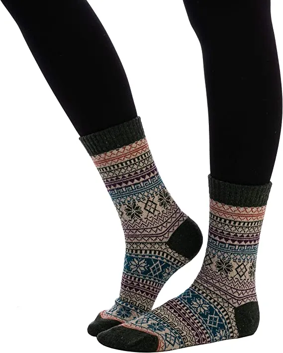 6pcs Womens Christmas Wool Winter Socks 8 6pcs Womens Christmas Wool Winter Socks - Image 6