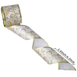 Wired Christmas Ribbon 2.5inch X 16.41ft -Christmas Favors Shop Wired Christmas Ribbons for Decorations amp Wrapping 3 result 600x600 1