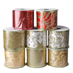 Wired Christmas Ribbon 2.5inch X 16.41ft -Christmas Favors Shop Wired Christmas Ribbons for Decorations amp Wrapping 4 result 600x600 1