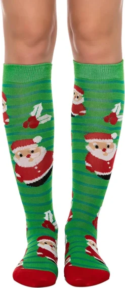 5pcs Womens Christmas High Socks 10 5pcs Womens Christmas High Socks -Christmas Favors Shop Womens Colorful High Socks 5 Pairs 3 result