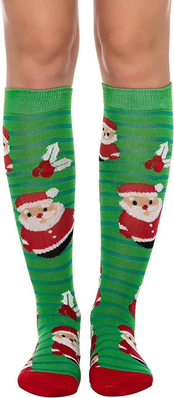 5pcs Womens Christmas High Socks 5 5pcs Womens Christmas High Socks - Image 3