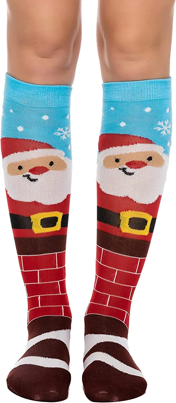 5pcs Womens Christmas Knee High Socks Pattern 6 5pcs Womens Christmas Knee High Socks Pattern - Image 4