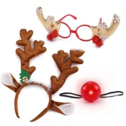 LED Christmas Reindeer Antlers Headband