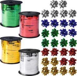 4pcs Christmas Ribbon Set Decoration